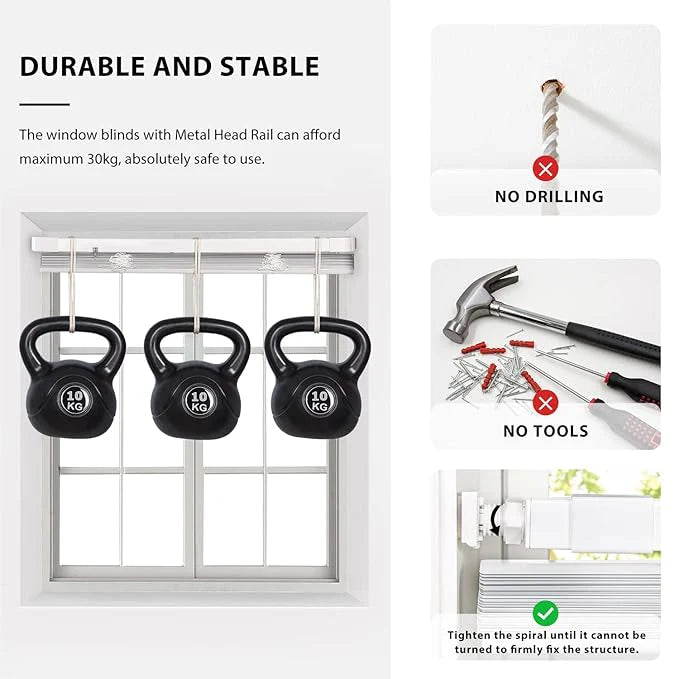 No-Drill Adjustable Blinds