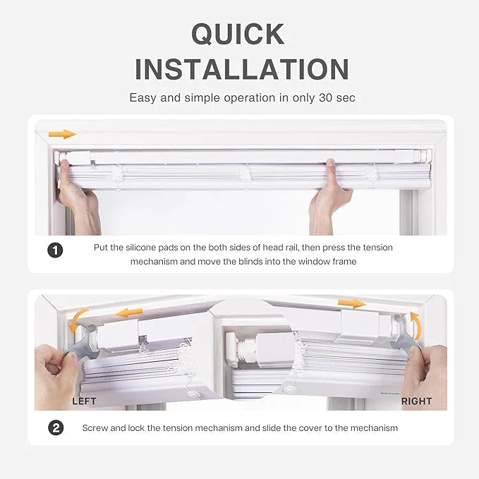 No-Drill Adjustable Blinds
