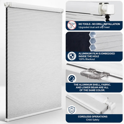 No Drill Adjustable Blinds